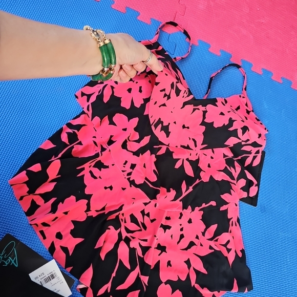 Nwt Aqua Green Women's UPF 50 Tiered Tankini And Skirt Bottom Set Size M - Picture 5 of 12